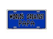Smart Blonde LP 5352 Worlds Greatest PaPa Metal Novelty License Plate