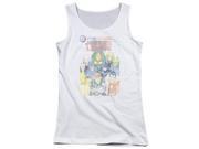 Trevco Jla Justice League No. 1 Cover Juniors Tank Top White Small