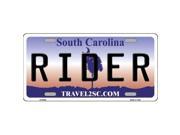 Smart Blonde LP 6295 Rider South Carolina Novelty Metal License Plate