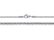 Doma Jewellery SSSSN01722 Stainless Steel Necklace Rope Style 1.6 mm. Length 18 1 22 in.