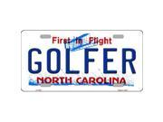 Smart Blonde LP 6481 Golfer North Carolina Novelty Metal License Plate