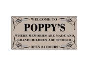 Smart Blonde LP 4463 Welcome To Poppys Metal Novelty License Plate