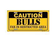 Smart Blonde LP 2596 Caution Bulls Fan Metal Novelty License Plate