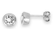 Doma Jewellery SSES003 CZ Stud Earring Round 4 mm. Diameter CZ