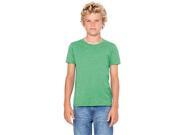 Bella 3001Y Youth Jersey Short Sleeve Tee Green Triblend YS