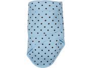 Miracle Blanket 40768 Blue With Brown Polka Dots Baby Swaddle Blanket