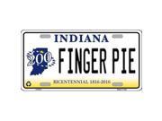 Smart Blonde LP 6373 Finger Pie Indiana Novelty Metal License Plate