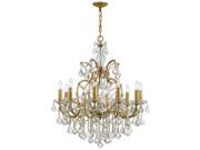 Crystorama Lighting 4458 GA CL SAQ Filmore 10 Light Swarovski Spectra Gold Chandelier