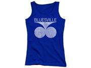 Trevco Concord Music Bluesville Distress Juniors Tank Top Royal Extra Large