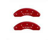 MGP Caliper Covers 14220SVLTRD Volt Red Caliper Covers Engraved Front Rear Set of 4