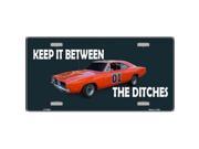 Smart Blonde LP 5426 Between The Ditches Metal Novelty License Plate