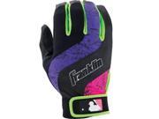Franklin Sports 21003F4 Sports Shok Wave Batting Glove Black Purple Pink Youth Large
