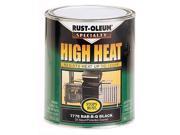 Rustoleum 1 Quart Black High Heat Bar B Que Oil Based Protective Enamel Paint 77