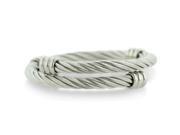 SuperJeweler Womens Twisted Wire Stainless Steel Cuff Bracelet