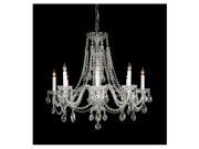 Crystorama Lighting 1138 PB CL S Traditional Crystal Collection Chandelier Polished Brass
