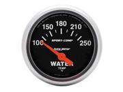 AUTO METER 3337 Sport Comp Water Temperature 100 250 Degree F