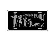 Smart Blonde LP 6877 Zombie Family Black Novelty Metal License Plate