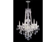 Crystorama Lighting 1106 CH CL S Traditional Crystal Collection Chandelier Polished Chrome