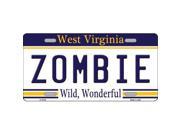 Smart Blonde LP 6754 Zombie West Virginia Novelty Metal License Plate