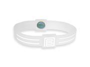 Pure Energy Band Duo Clear White White 8 in.