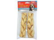 Pet Factory 24756 6 7 in. Chicken Flavor Braided Stick Dog Treat 2 Pack
