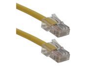QVS CC712EX 50YW 50 ft. 350MHz CAT5e Crossover Yellow Patch Cord