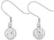 Doma Jewellery SSEZ113C Sterling Silver Drop Earring With Round CZ