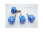 SmallAutoParts Blue Dice License Plate Frame Fasteners Bolts Set Of 4