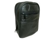 Leather In Chicago 7071A BLK Cowhide Anti theft Leather Side Bag Black