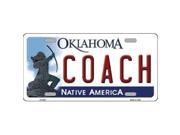 Smart Blonde LP 6251 Coach Oklahoma Novelty Metal License Plate