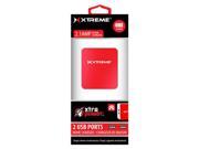 Xtreme Cables 88613 2 Port 2.1 Amp Home Charger Red