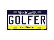 Smart Blonde LP 6062 Golfer Pennsylvania State Background Novelty Metal License Plate