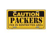 Smart Blonde LP 2519 Caution Packers Metal Novelty License Plate