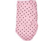 Miracle Blanket 40867 Pink With Brown Polka Dots Baby Swaddle Blanket