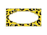 Smart Blonde LP 4548 Yellow Black Cheetah Print With Scallop Metal Novelty License Plate