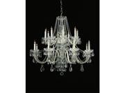 Crystorama Lighting 1139 CH CL S Traditional Crystal Collection Chandelier Polished Chrome