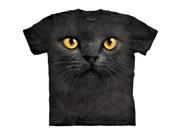 The Mountain 1536661 Big Face Black Cat Kids T Shirt Medium