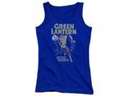 Trevco Green Lantern Fully Charged Juniors Tank Top Royal Small