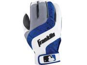 Franklin Sports 21002F1 Sports Shok Wave Batting Glove White Royal Youth Small