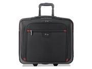United States Luggage STL9054 Executive Rolling Overnighter Black Red 16 in.