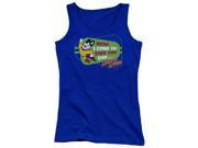 Trevco Mighty Mouse Here I Come Juniors Tank Top Royal 2X