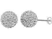 Doma Jewellery SSEZ576 12M Sterling Silver Earring With Crystal 12 mm. diameter