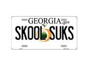 Smart Blonde LP-6170 Skool Suks Georgia Novelty Metal License Plate Smart Blonde LP-6170 Skool Suks Georgia Novelty Metal License Plate