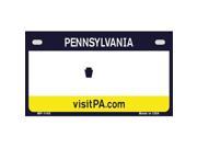 Smart Blonde MP 1145 Pennsylvania State Background Metal Novelty Motorcycle License Plate