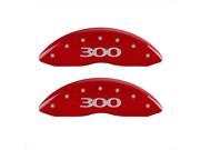 MGP Caliper Covers 32016S300RD 300 Red Caliper Covers Engraved Front Rear Set of 4