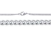 Doma Jewellery SSSSN07124 Stainless Steel Necklace Curb Style 3.4 mm. Length 18 1 24 in.