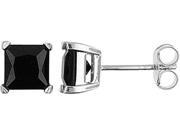Doma Jewellery SSES028BK 7M Sterling Silver Earring With 7 x 7 mm. Square Stud CZ