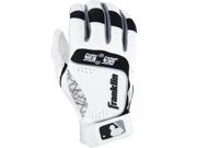 Franklin Sports 20950F5 Sports Shok Sorb Neo Batting Glove White Black Adult X Large