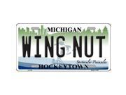 Smart Blonde LP 4759 Wing Nut Michigan State Metal Novelty License Plate