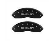MGP Caliper Covers 10198SSBYMB Shelby Matte Black Caliper Covers Engraved Front Rear Set of 4